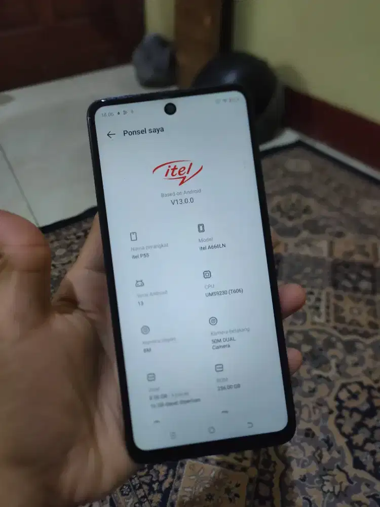 Itel P55 , Ram 8/128gb ,