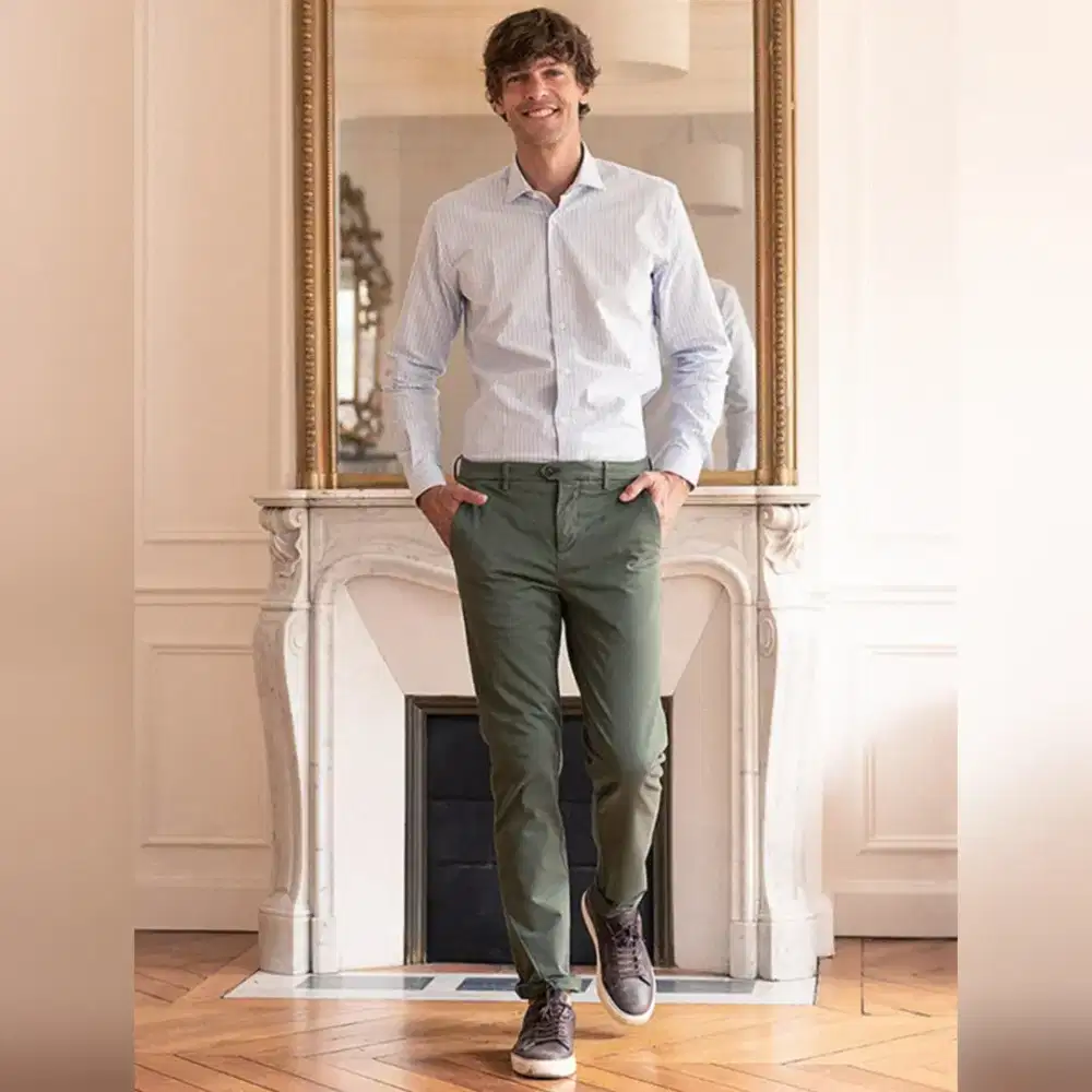 Size 34 celana kargo tommy hilfiger green army