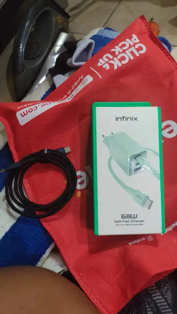 Charger infinix 68 watt 3 port