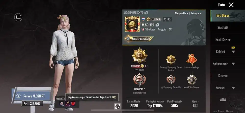 AKUN PUBG POLOSAN BORDER CONQUEROR