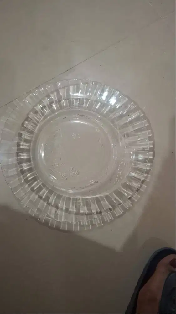 Piring Gelas Kaca Motif Campur