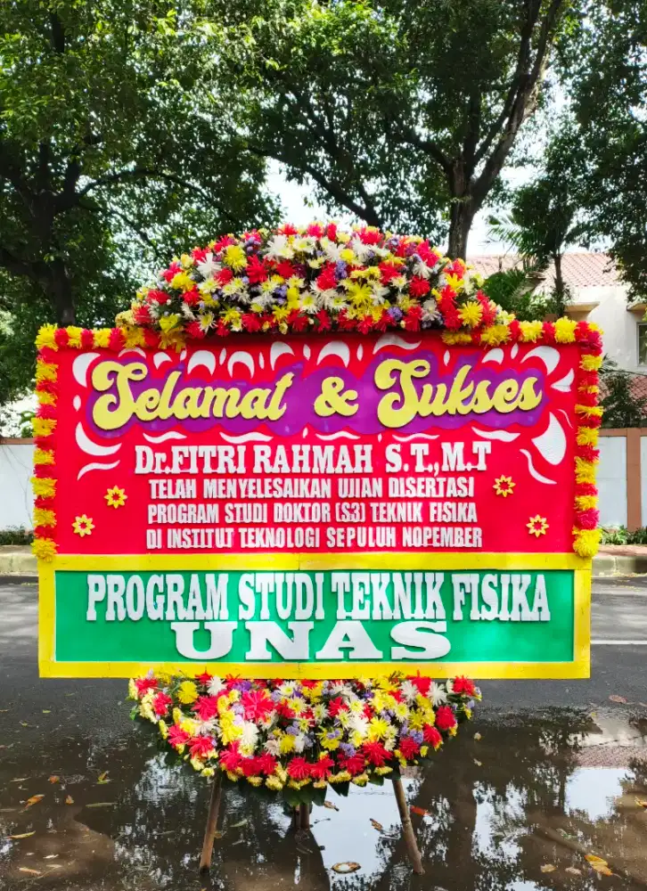 Karangan ucapan bunga papann