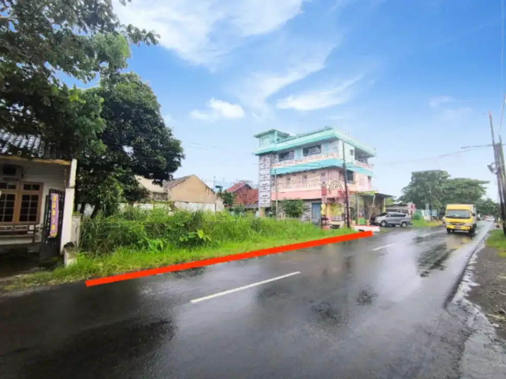 Tanah pinggir jalan Dekat RS Karima Utama Kartasura dan Bandara adi soemarmo