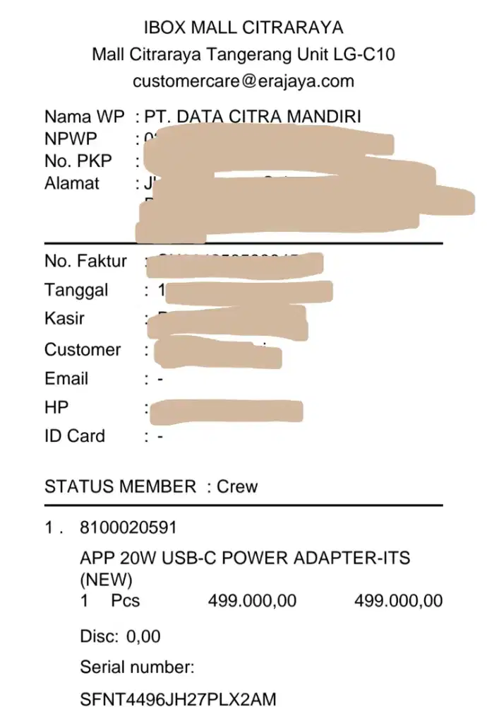 Casan Original iPhone Bekas pemakaian pribadi