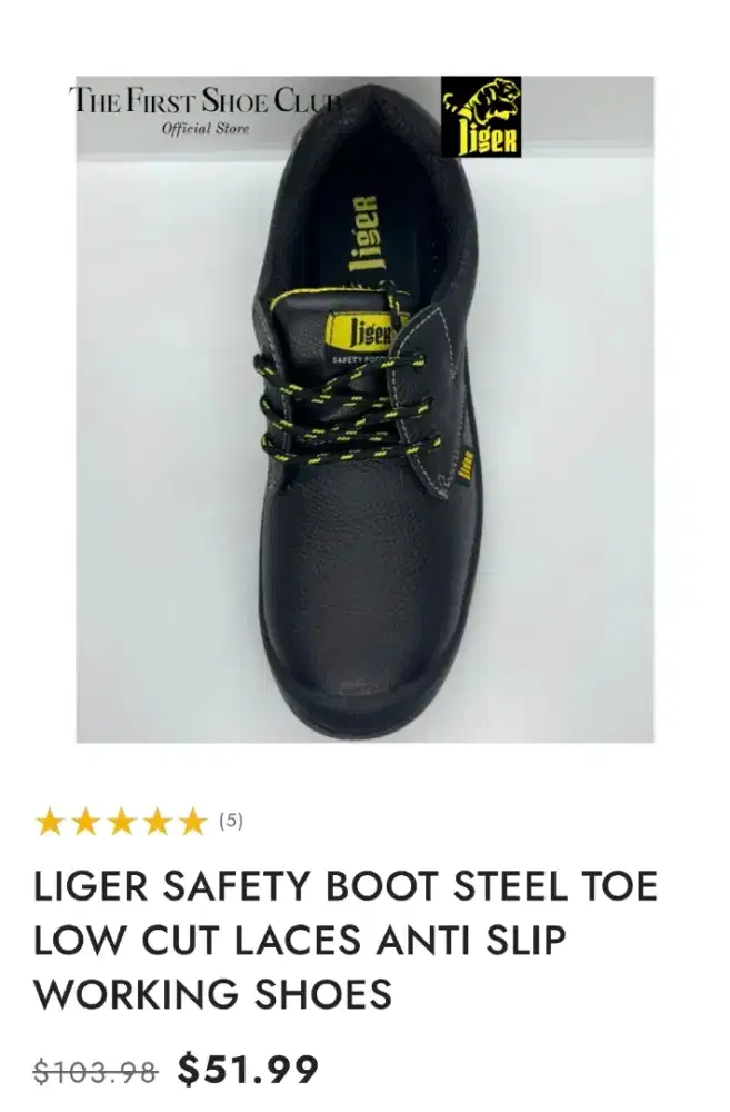 Sepatu Safety Original No. 7/41