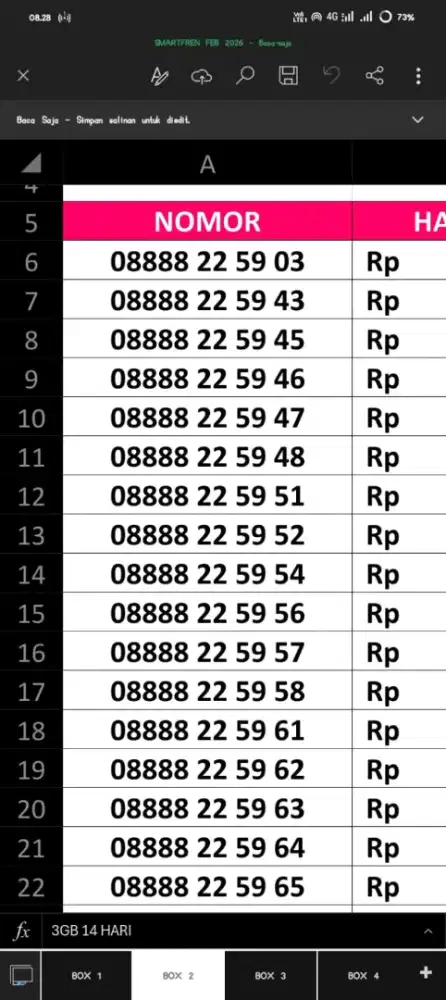 NOMOR CANTIK SMARTFREN