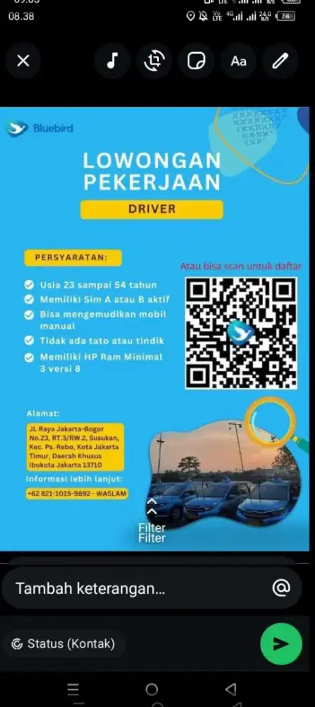 Lowongan Driver Taxi