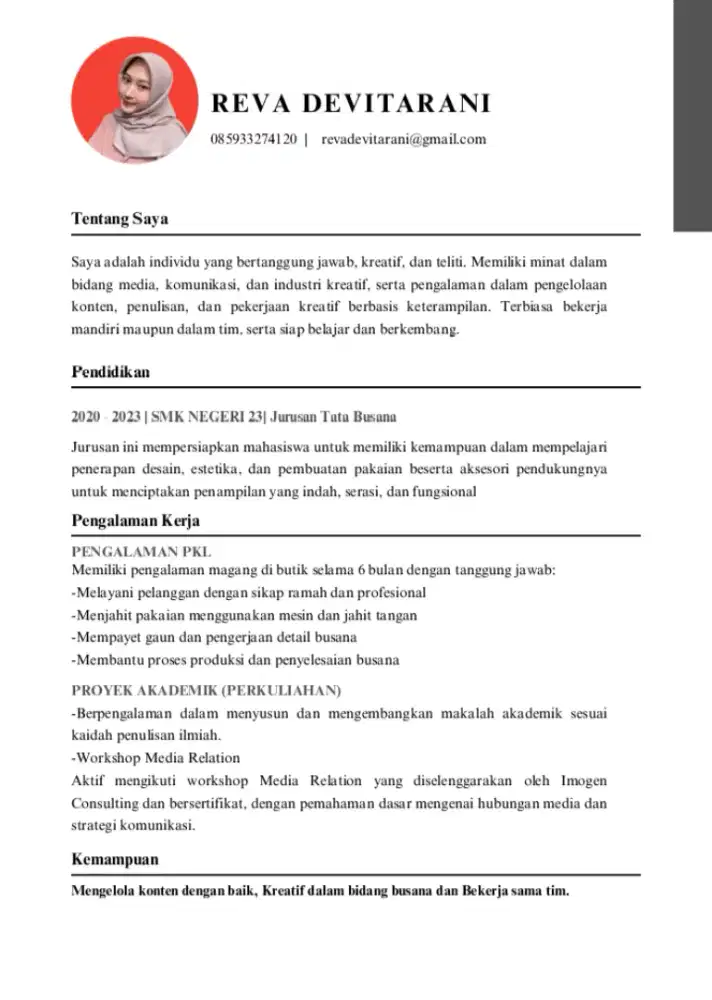 Saya butuh kerja parttime/ freelance