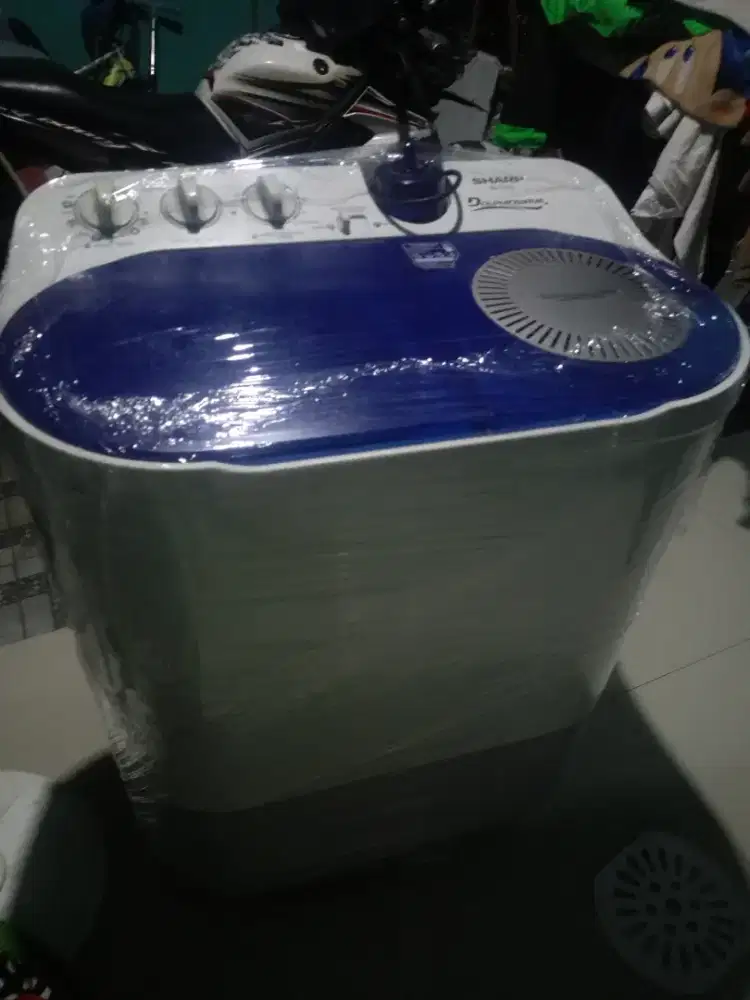 Mesin cuci Sharp 2 tabung merk dolpin kapasitas jumbo siap pakai mulus