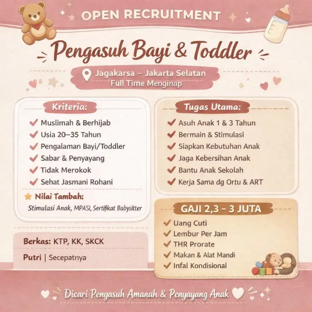Pengasuh Anak Siap Kontrak