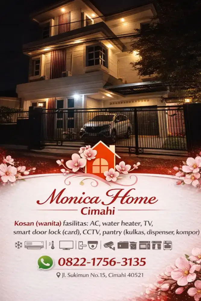 Kosan (wanita) strategis dekat pintu tol baros, RS Dustira, UNJANI