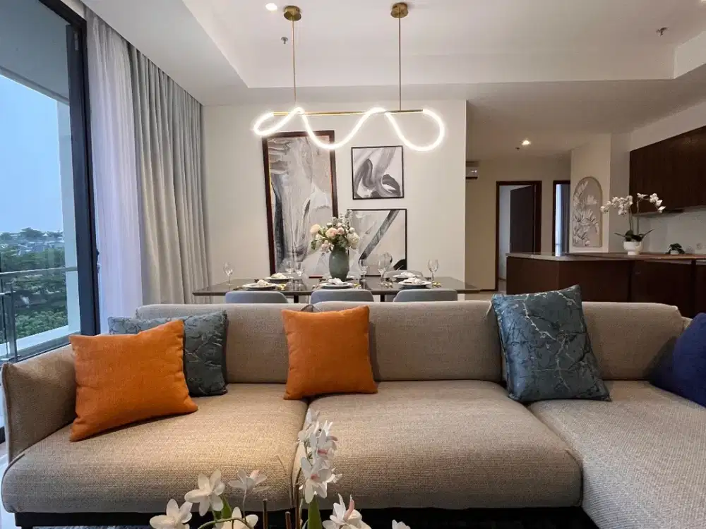 SEWA APARTEMEN  FULL FURNISH 3 BR PRIVATE LIFT LEBAK BULUS JAKARTA SELATAN