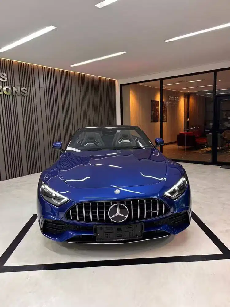 Mercedes Benz SL43 AMG Roadster 2024 NIK 2023 Blue on Khaki Biru SL 43