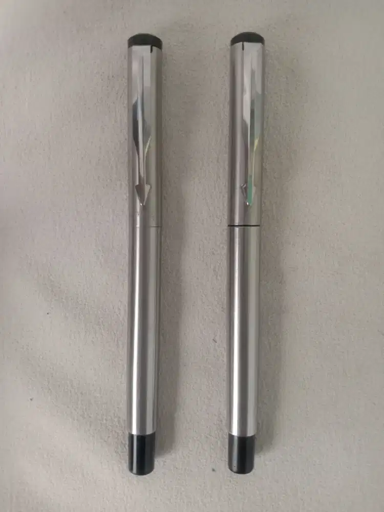 Parker solid steel fountainpen+signpen