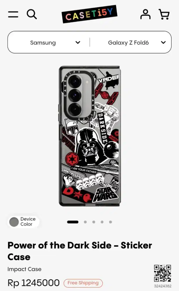 Casetify Power of The Dark Side Case for Samsung Galaxy Z Fold 6
Fold6