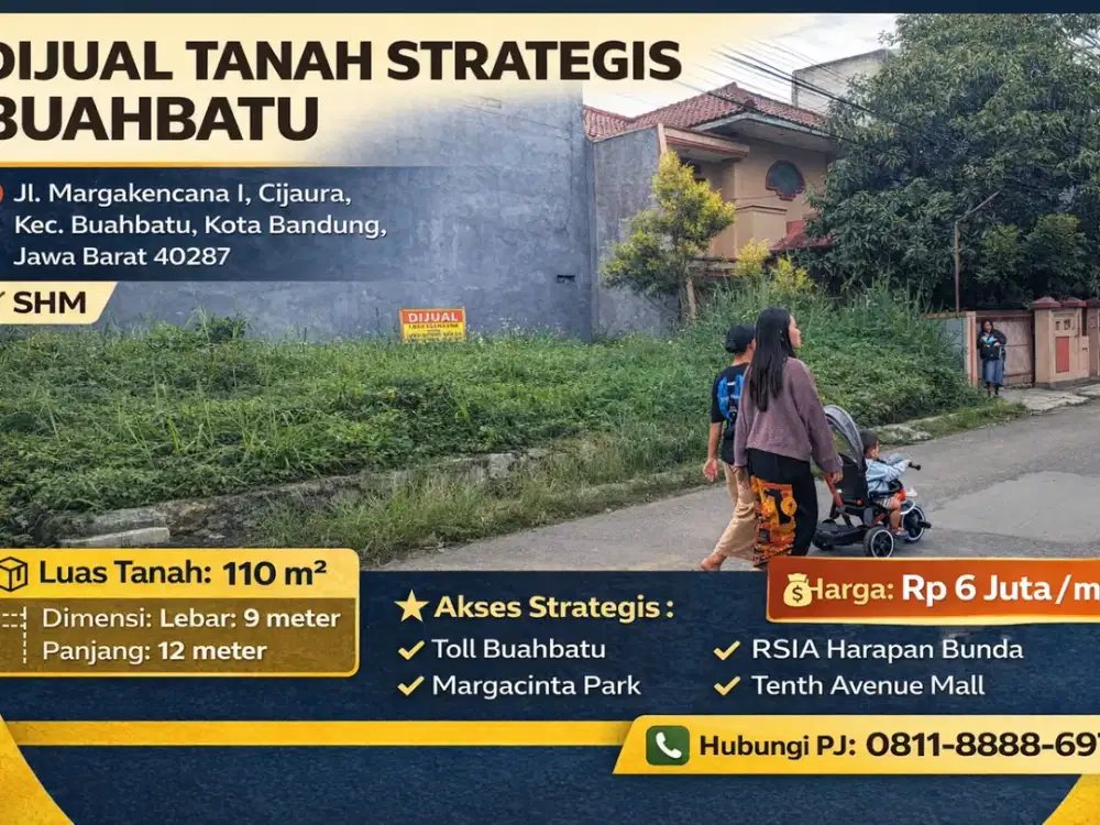 Tanah 110 m² Area Berkembang Buahbatu – SHM Harga Kompetitif
