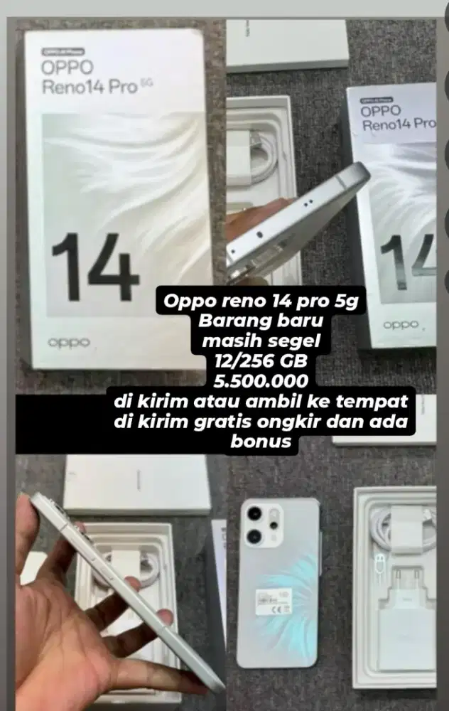 Barang baru harga obral Oppo reno 14pro 5g
