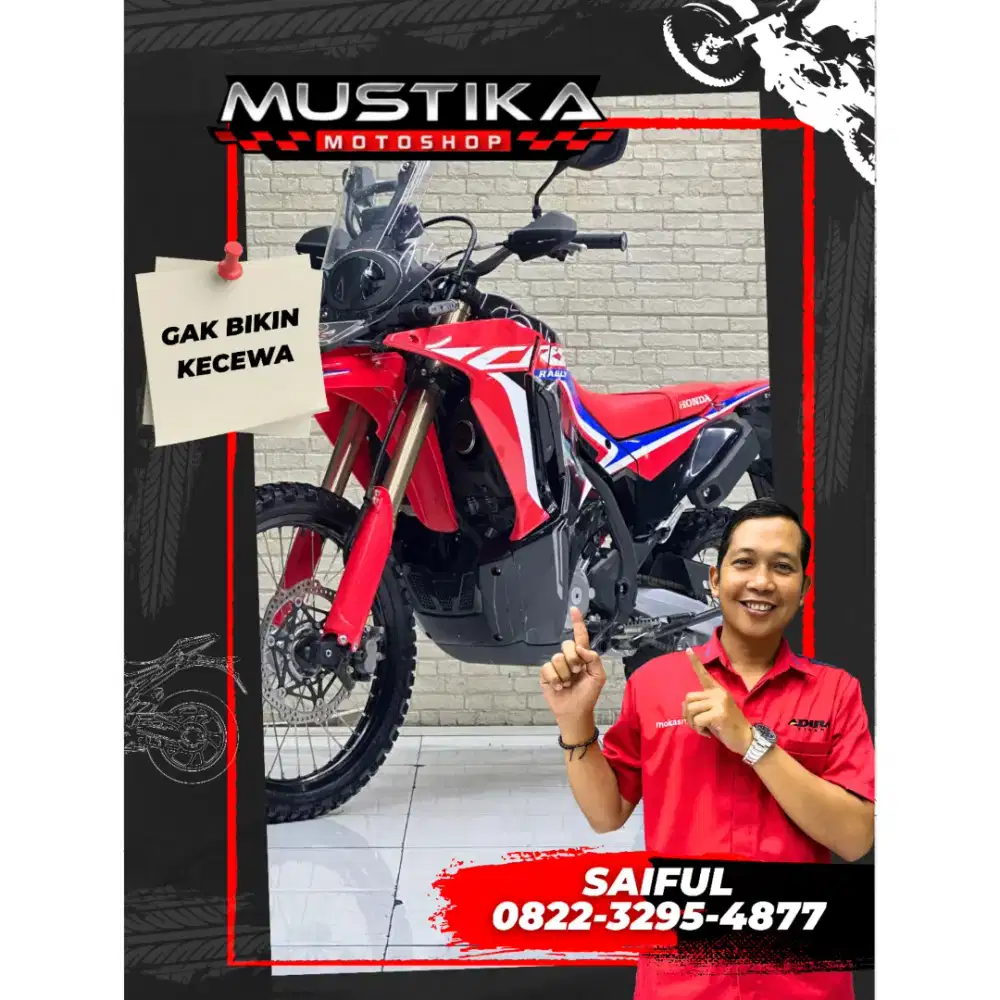 Odo 2rb Istimewa!!Honda CRF 250 Rally 2024 Plat Jatim Mulus-Mustika