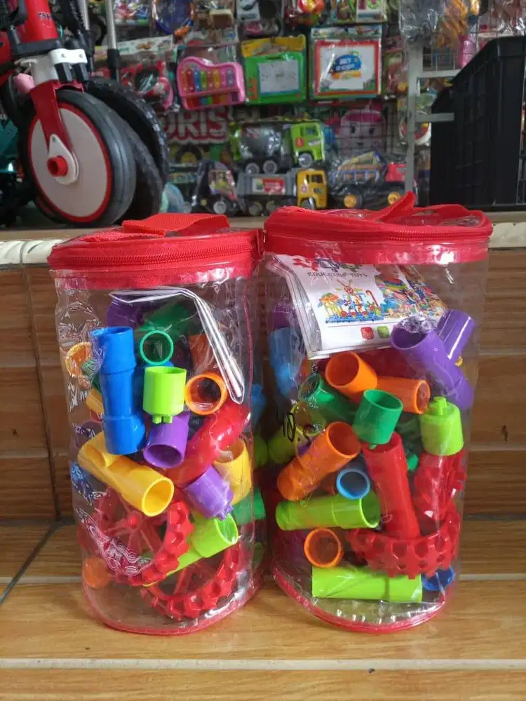 mainan anak lego pipa isi 50