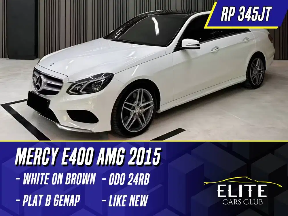 Mercedes Benz E400 AMG 2015 NIK 2014 White on Brown Putih Mercy E 400