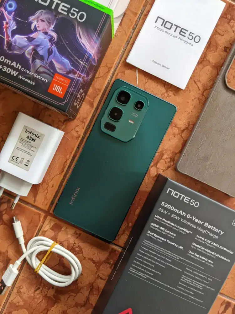 Infinix Note 50 8/256 GB Fullset Mulus (minus Magpad)