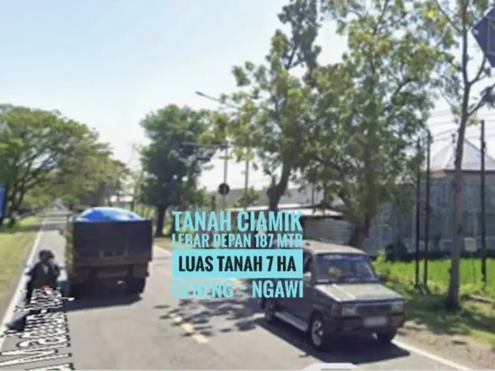(Bb) Dijual Tanah LD 187 mtr, NOL Jalan Raya Propinsi Madiun-NGAWI, Lokasi Berkelas
