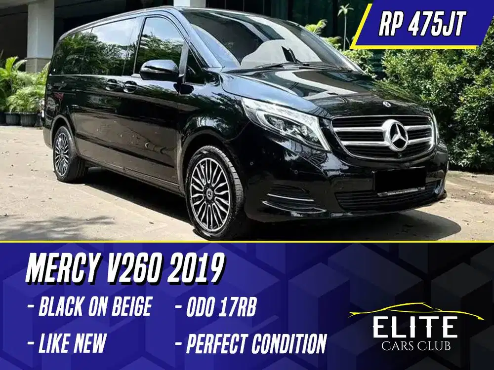 Mercedes Benz V260 2019 NIK 2018 Black on Beige Hitam Mercy V 260 Vito