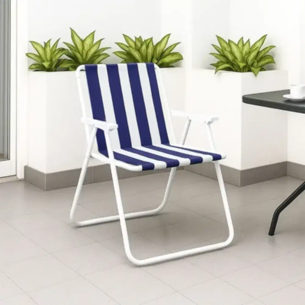 Soleil Spring Kursi Teras Stripe - Biru