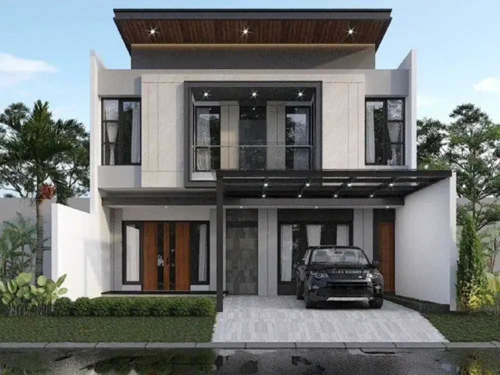 Rumah International Village Citraland NEW MINIMALIS carport 2 Bata MRH, Semen Gresik, Alumunium YKK Granit 80x80