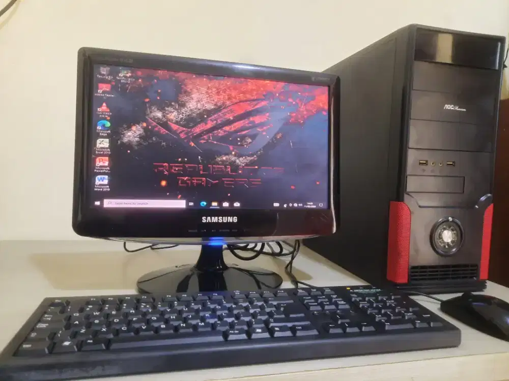 1-Set PC GEMING(Asus AMD-A6-6400K)Ram4gb-Vga 1GB/Hdd-320gb Layar 16inc