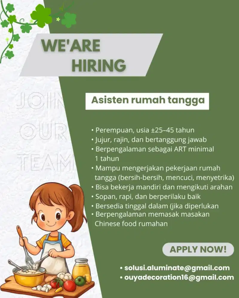 LOWONGAN KERJA ART PIK 2