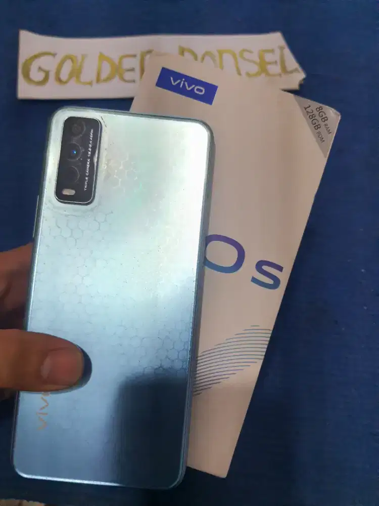 Vivo Y 20S Ram 8Gb(128Gb)ORI Mulus#Golden Ponsel