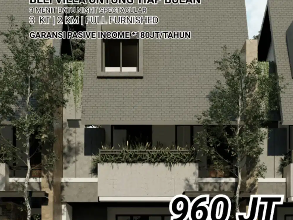 Area Wisata Malang Garansi Passive Income Villa Temas Sertipikat Pecah