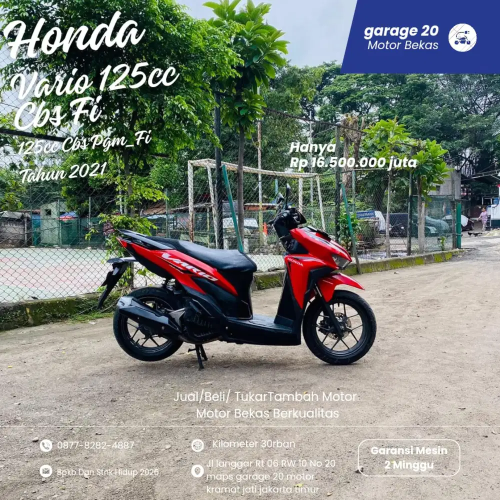 Honda Vario 125cc Cbs Pgm_fi Tahun 2021