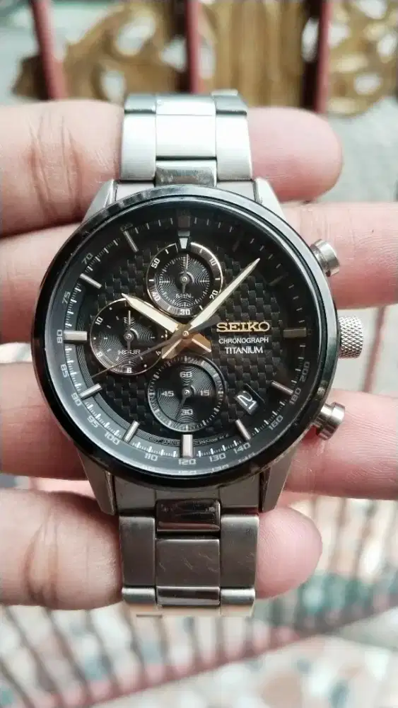 Seiko Chronograph SSB391P1 Black Dial Titanium