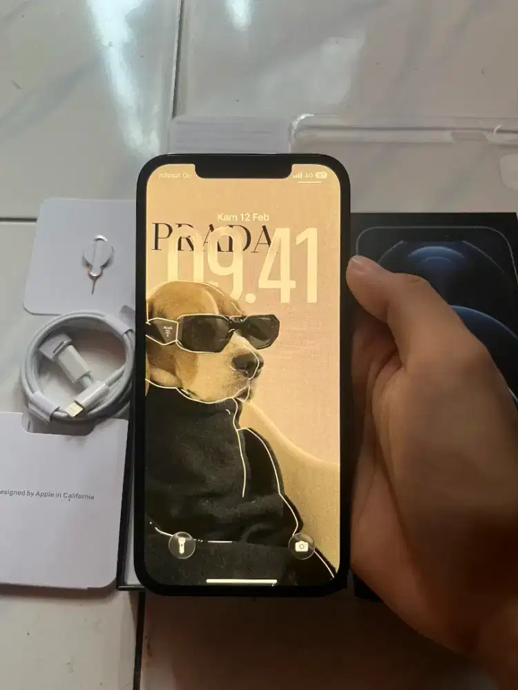 iPhone 12 Pro Max 128Gb Pasific Blue All Operator Fullset Nominus biru