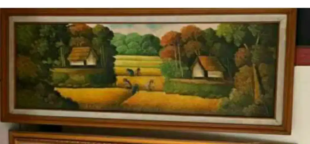 Lukisan Pemandangan Sawah.
