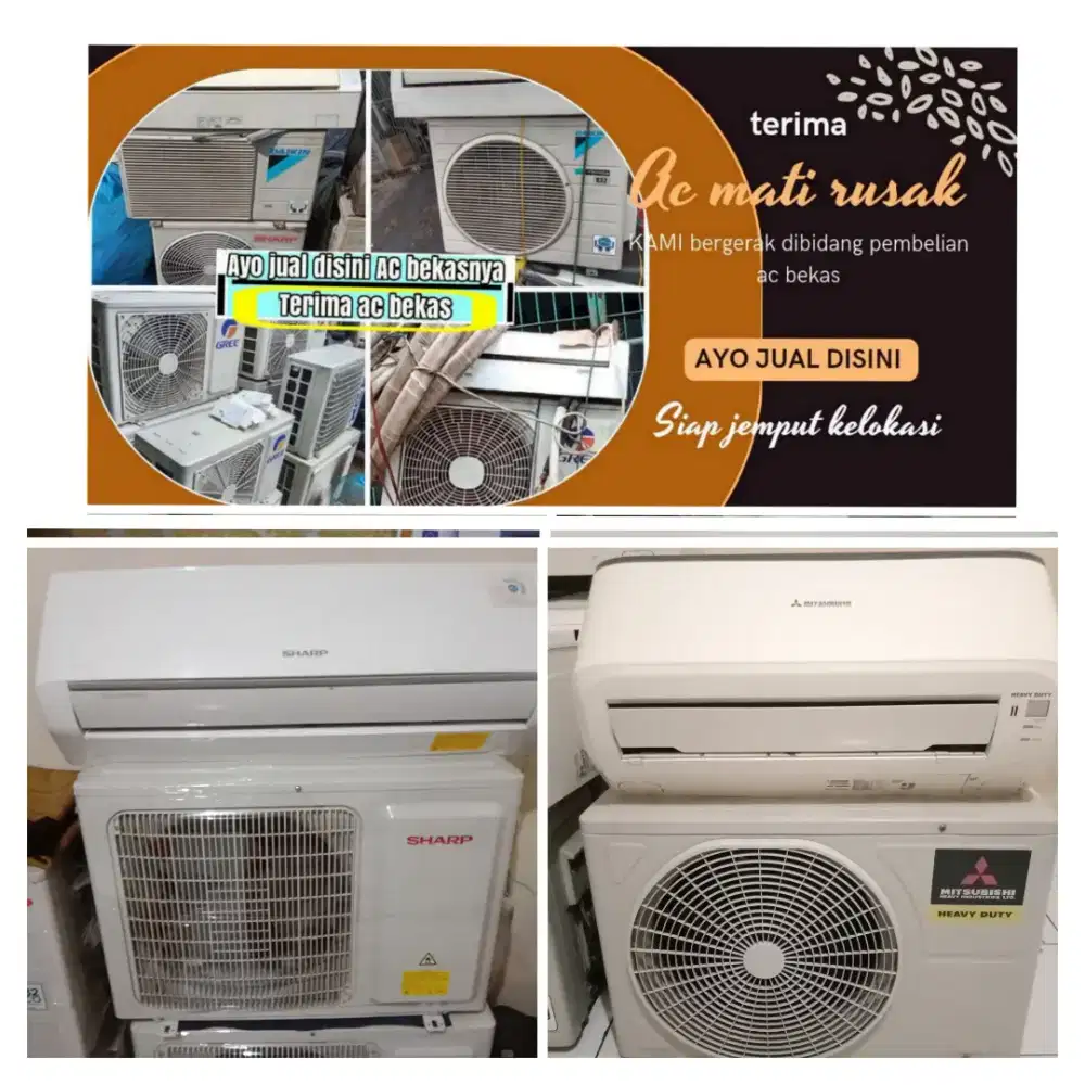 Terima ac bekas rusak