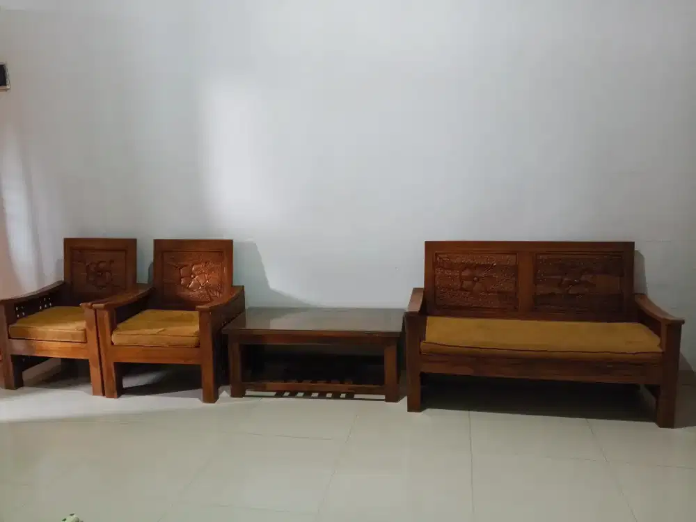 Kursi + Meja Jati