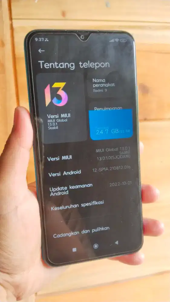 hp redmi 9 no minus