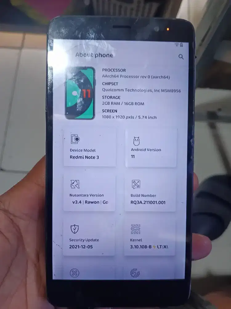 Redmi Note 3 android 11