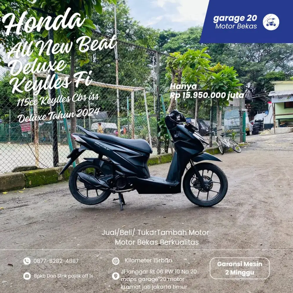 Honda All New Beat 110cc Deluxe Keylles Cbs Iss Tahun 2024