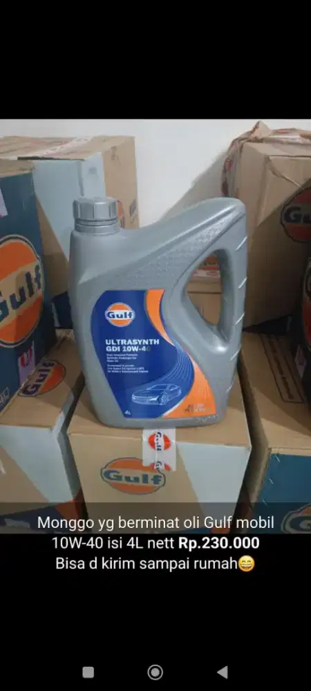 Oli mobil gulf 4liter