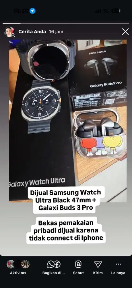 Samsung Watch Ultra 47mm Hitam