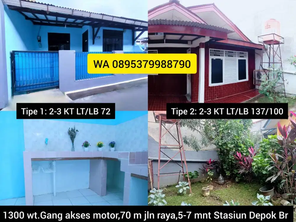 2 Kontrakan 2-3 Kamar Tidur.1 AC.5 Mnt ke Stasiun.35' ke Tebet+Cikini