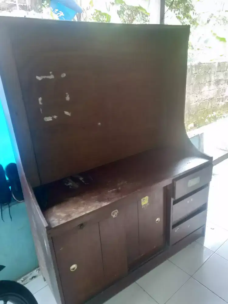 Lemari tv kayu jati