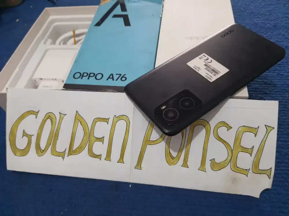 Oppo A 76 Ram 6Gb+4Gb(128Gb)ORI Mulus#Golden Ponsel