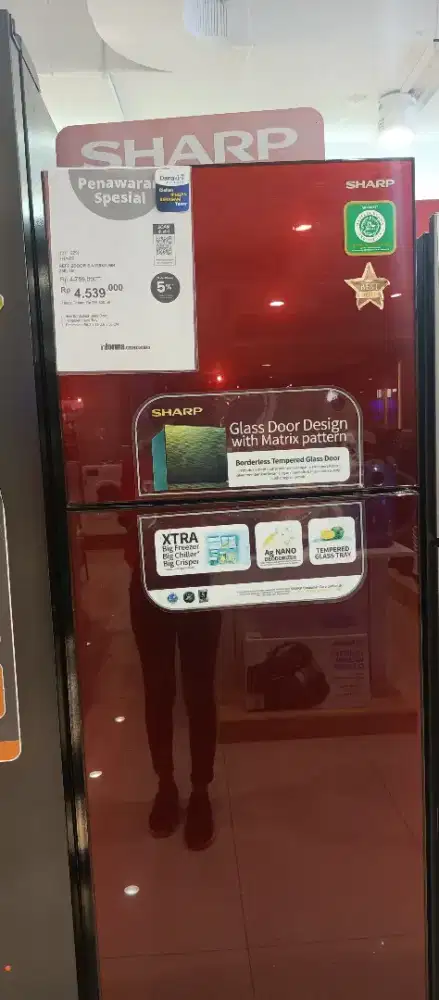 Sharp Kulkas 2 Pintu - Glass Door Series