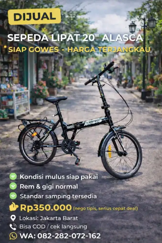 Jual sepeda Lipat 20 ALASCA