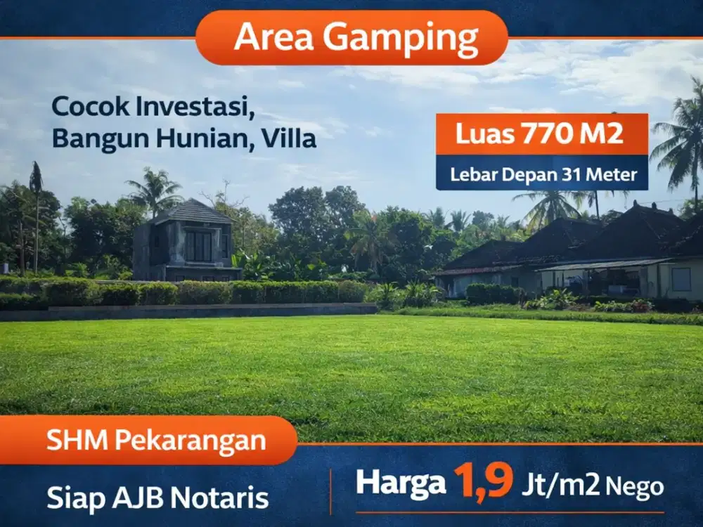 Jual Tanah Jogja Area Gamping Siap Bangun Dekat Pasar Hewan SHMP